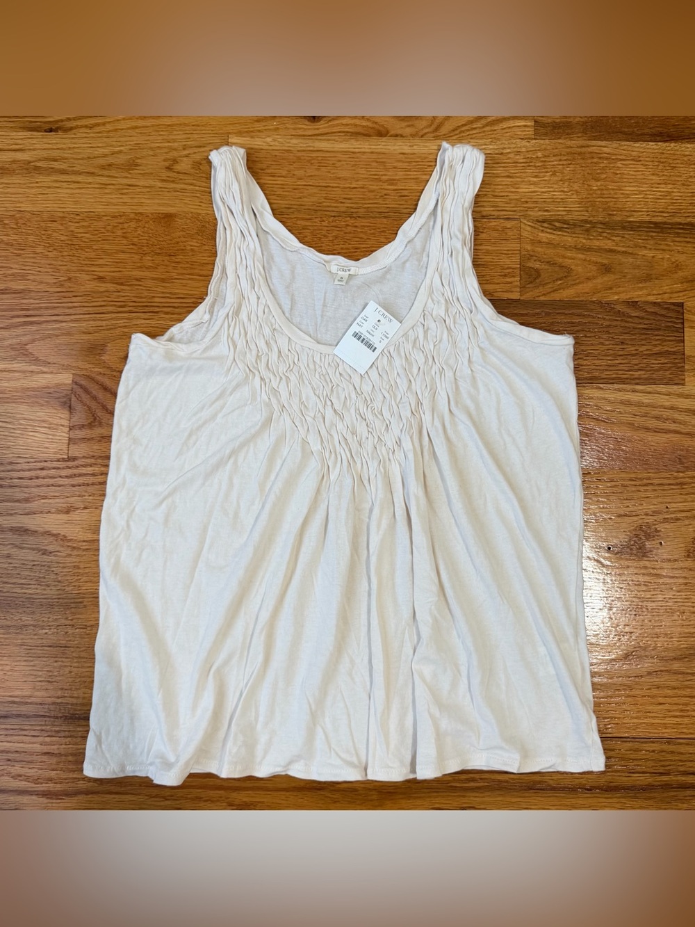 J.Crew light cream flowy tank top
